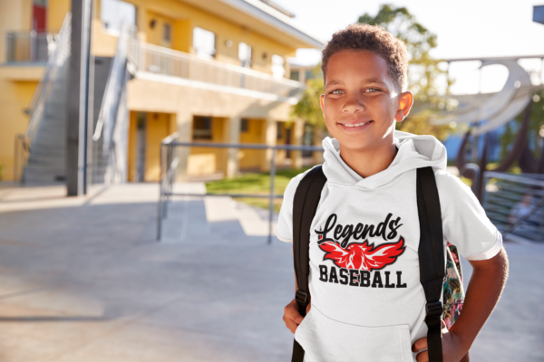 Short Sleeve Hoodie Legends Baseball Phoenix Rising - Image 3